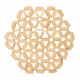 Descanso De Panela 21cm Esteira De Bambu Formato Hexagonal